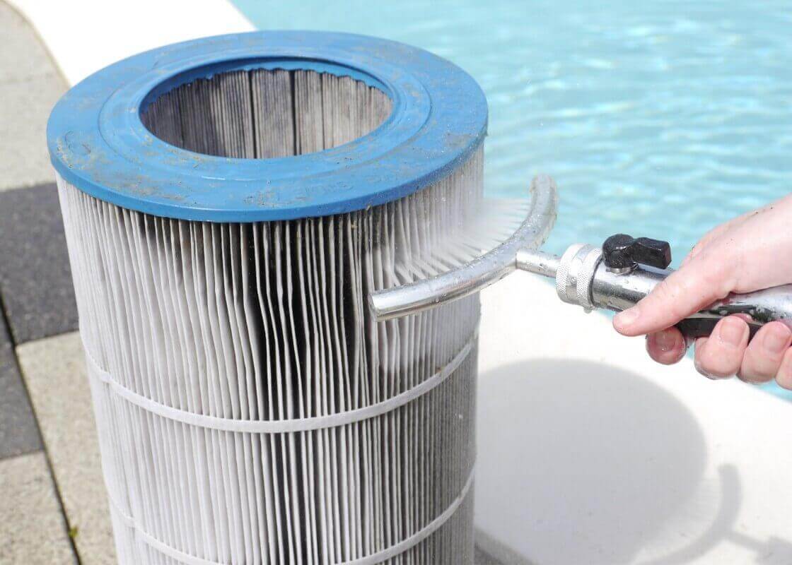 Nettoyeur Manuel Pour Filtre Cartouche Piscine/spa - Baguette Avec Raccord Tuyau D'arrosage, Entretien Facile