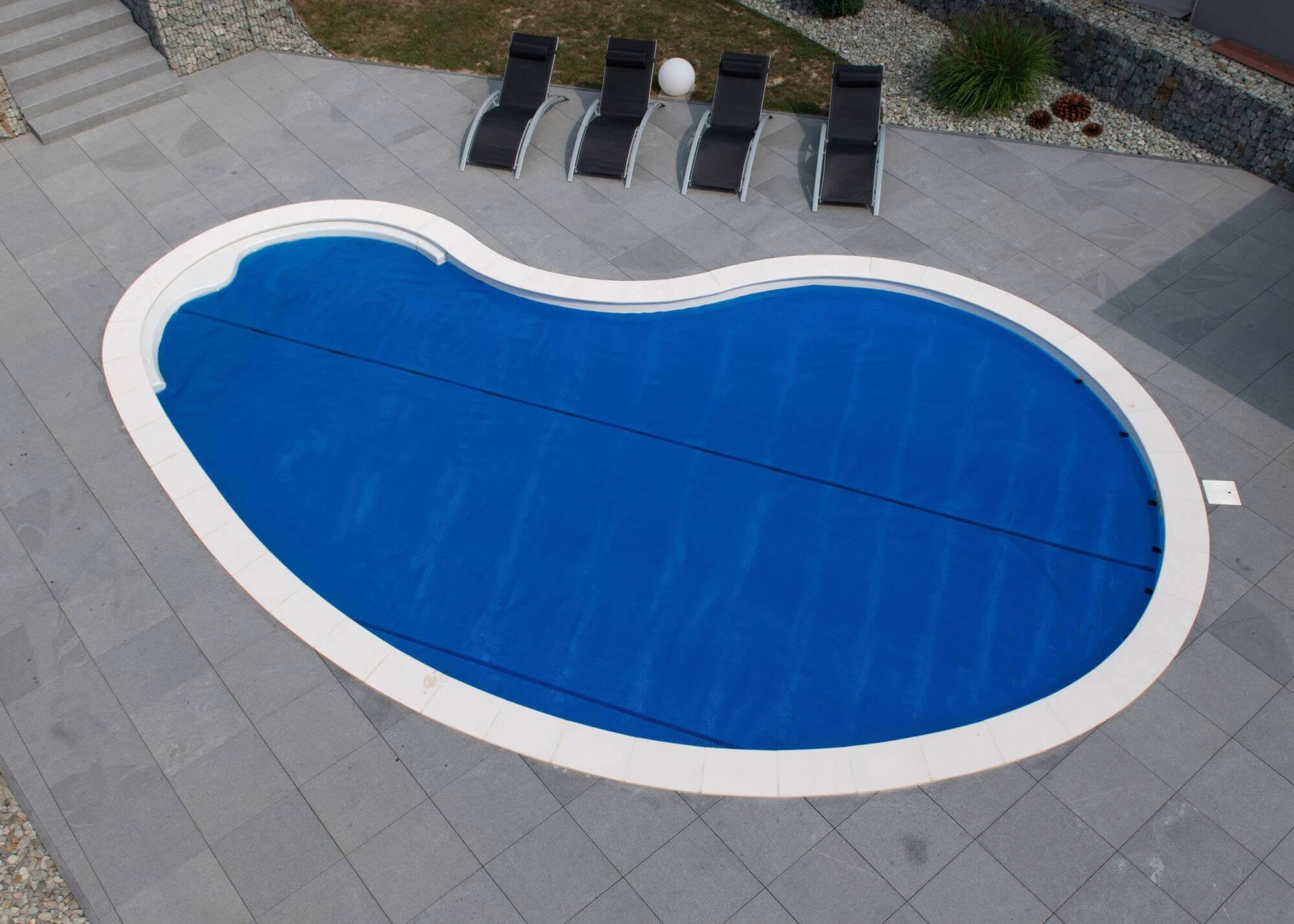water'clip Couverture hiver bleu piscine rectangulaire ELLY - 6,20