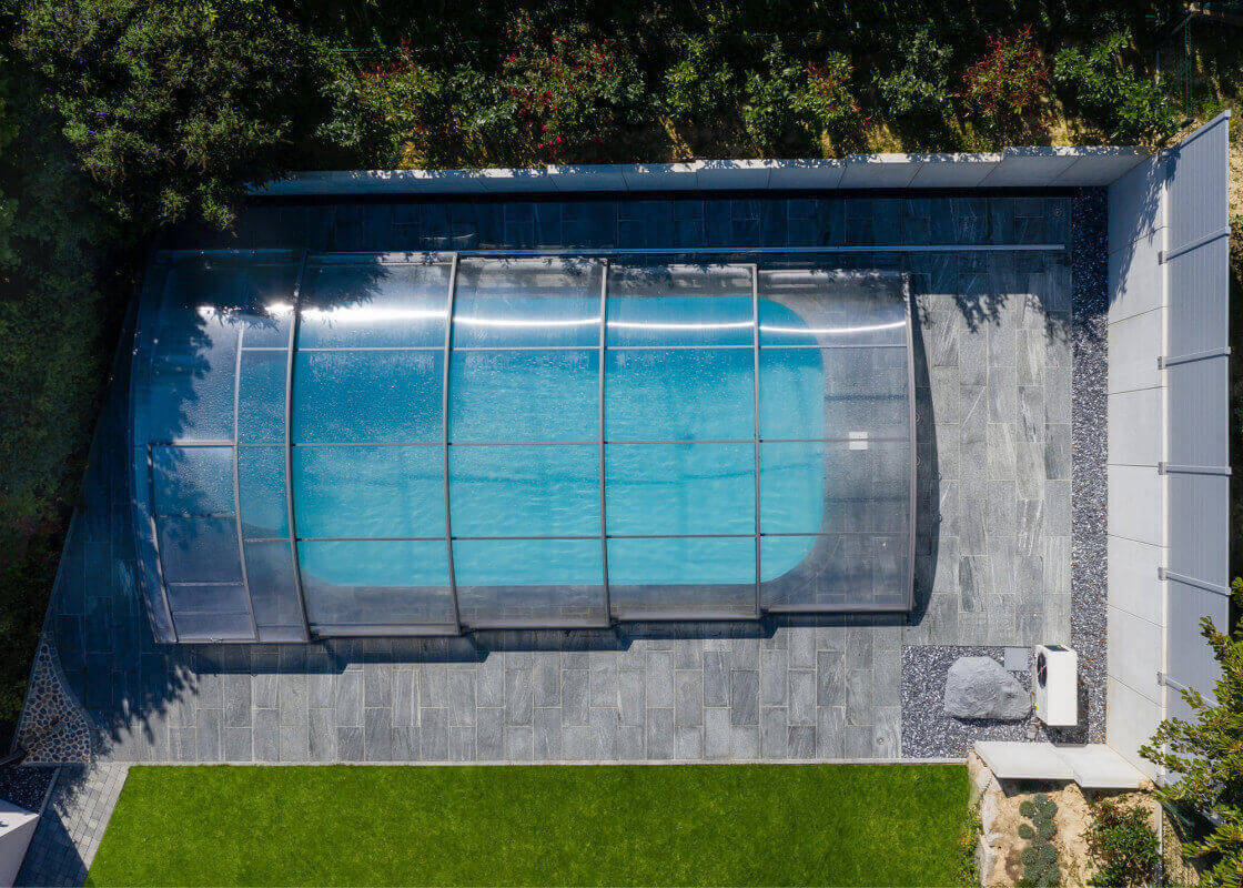 Abri de piscine plat - Votre devis sécurité piscine gratuit