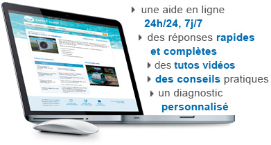 Aide en ligne 24h/24, 7j./7, des réponses rapides et complètes; des conseils, etc.