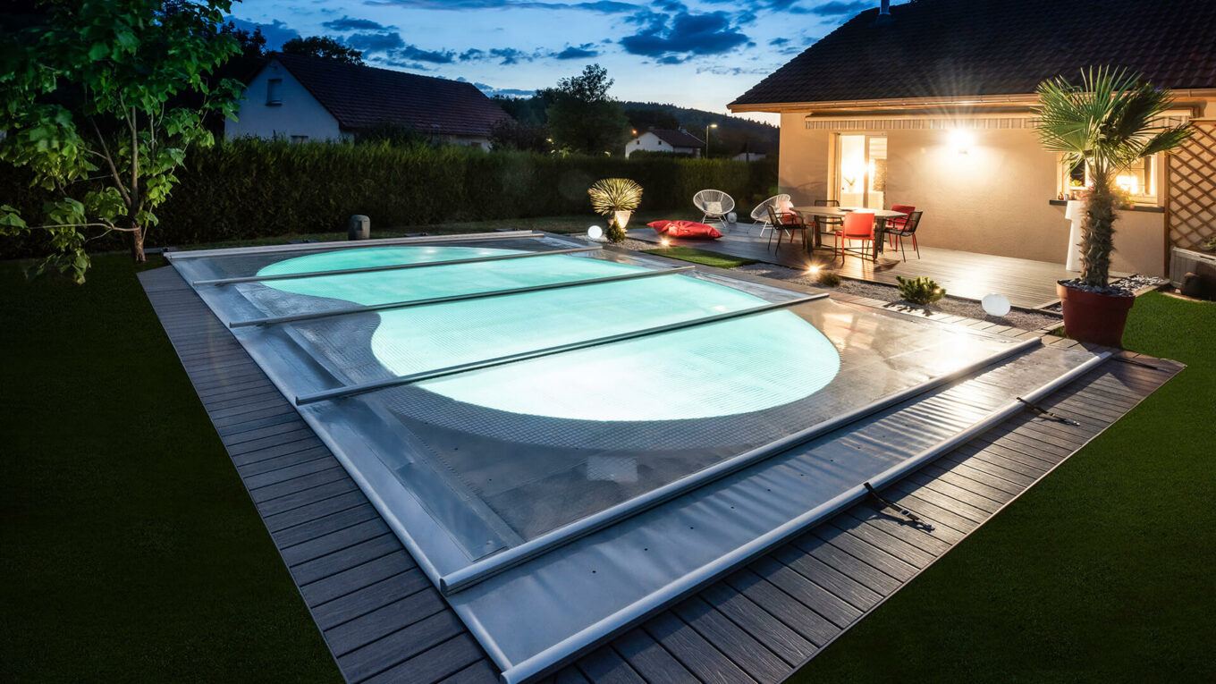 comprar una cubierta para piscina ovalada