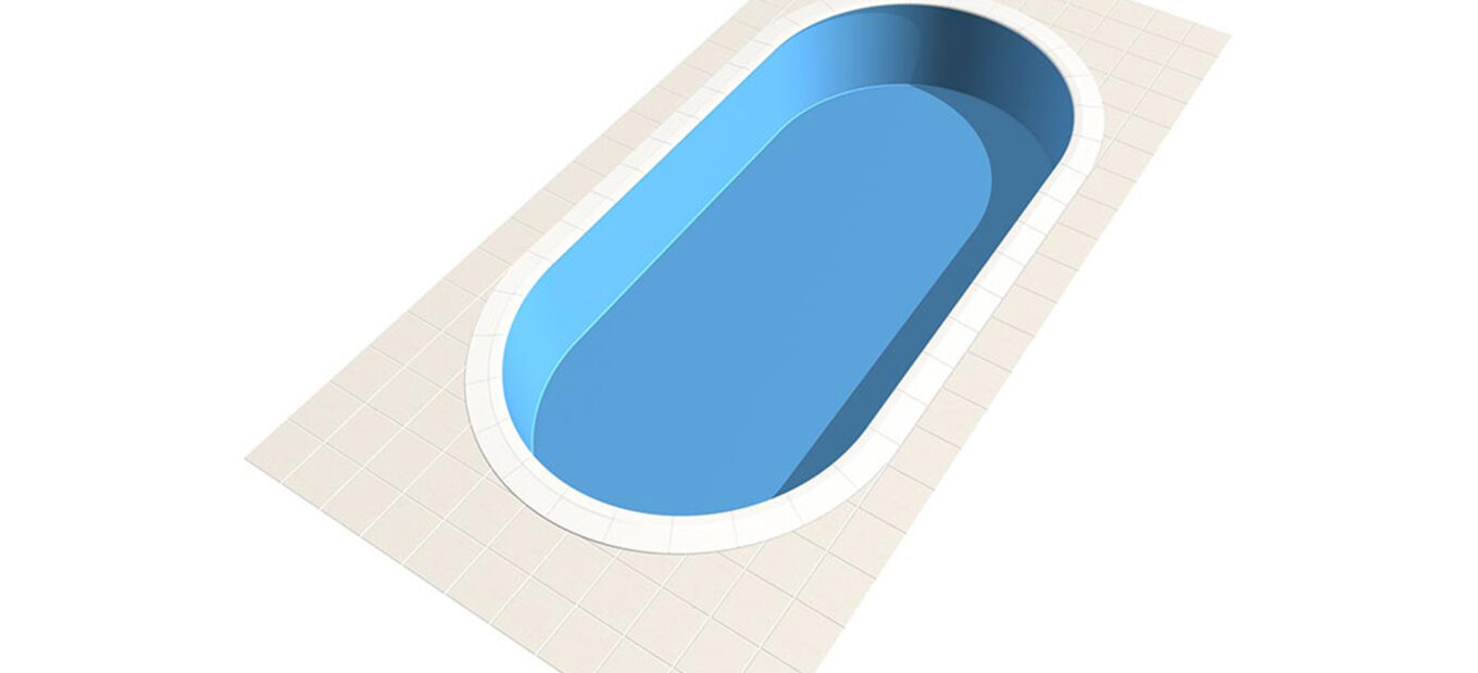 Fond de piscine plat