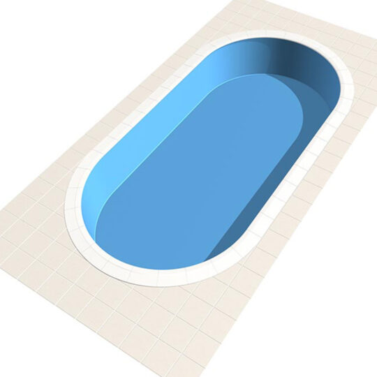Fond de piscine plat