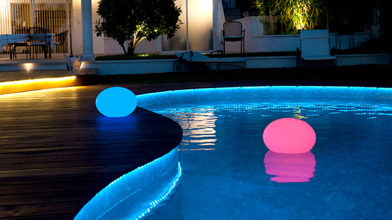Exemples de couleurs d’éclairages de piscines Waterair