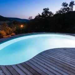 Piscine 8 x 5 m éclairage nuit