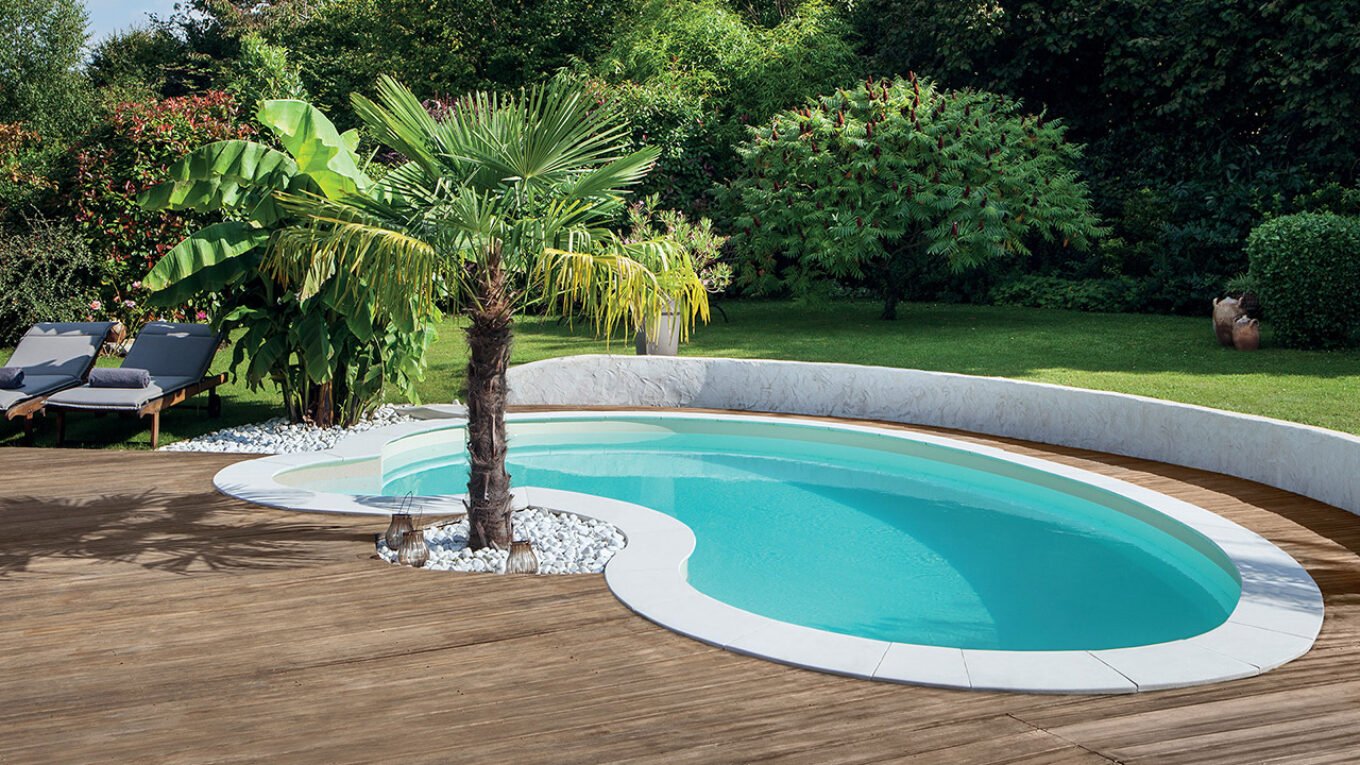 Piscine de forme haricot waterair