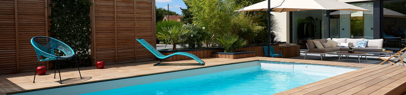 Piscine rectangle Emilie plage bois