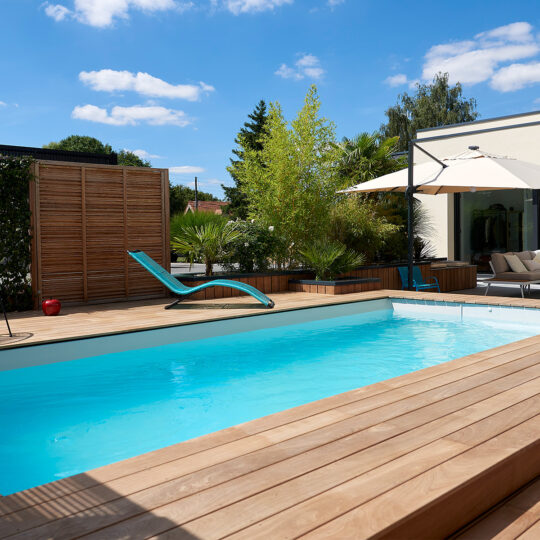 Piscine rectangle Emilie plage bois