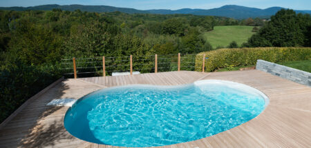 Piscine en acier ondé