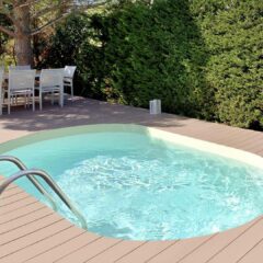 Kleiner Pool Olivia mini mit Holzterrasse