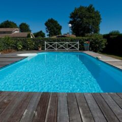 como instalar una piscina rectangular enterrada