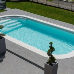 comprar una piscina rectangular con cubierta de piscina