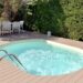 Piccola piscina Olivia mini con pedana in legno