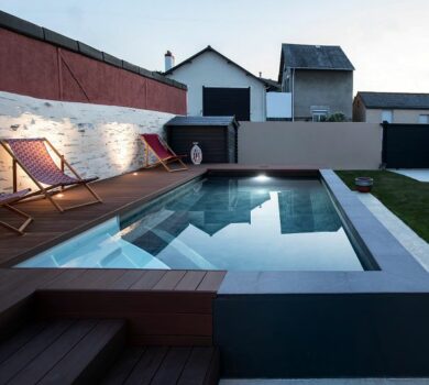 piscine rectangulaire semi enterrée