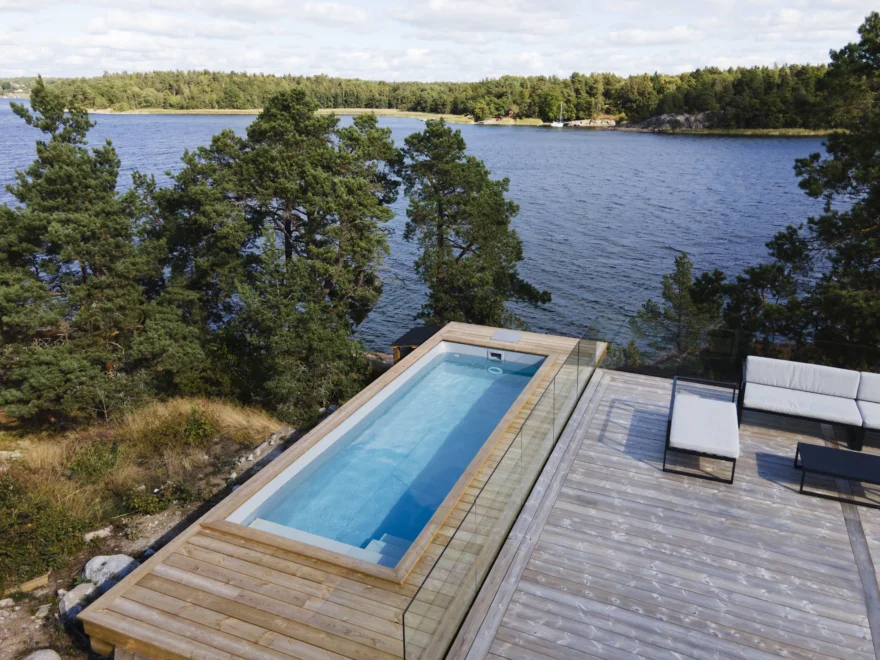couloir de nage terrasse bois