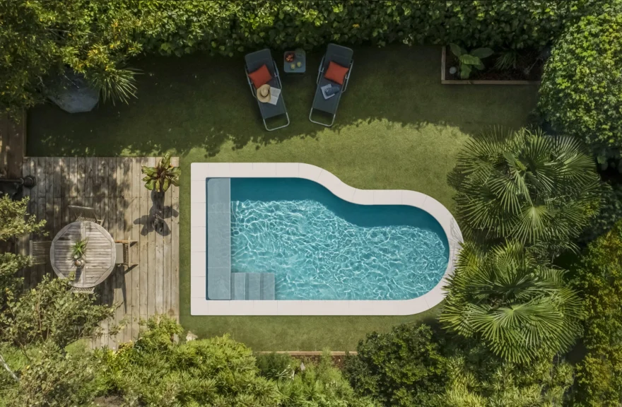 piscine forme libre plage immergée