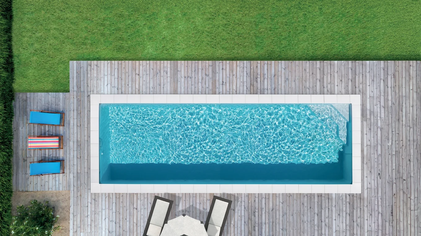 piscine rectangle couloir de nage