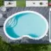 piscine haricot drone terrasse bois