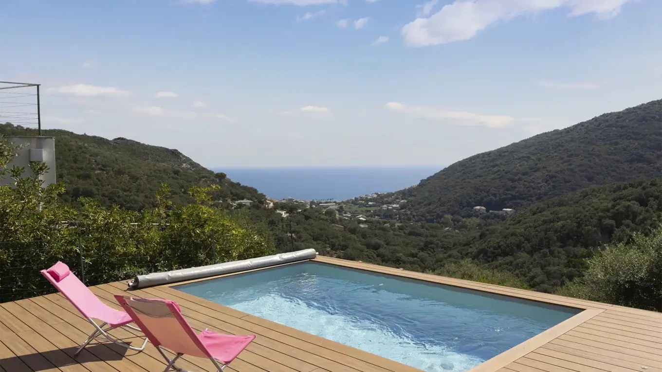 piscine rectangle terrasse bois