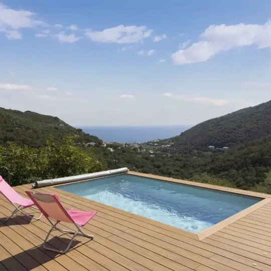 piscine rectangle terrasse bois