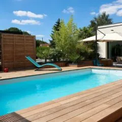 Piscine rectangle Emilie plage bois