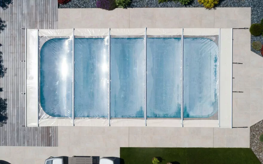 Couverture de piscine carrée GroupM Bâche solaire pour spa, Cordon