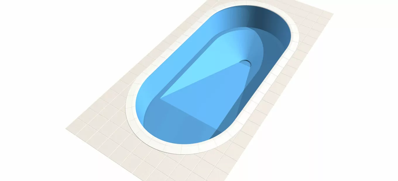 Schéma d'un fond de piscine Waterair grand bain