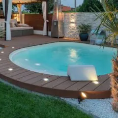 Mini piscine Lola avec plage bois espace cocooning