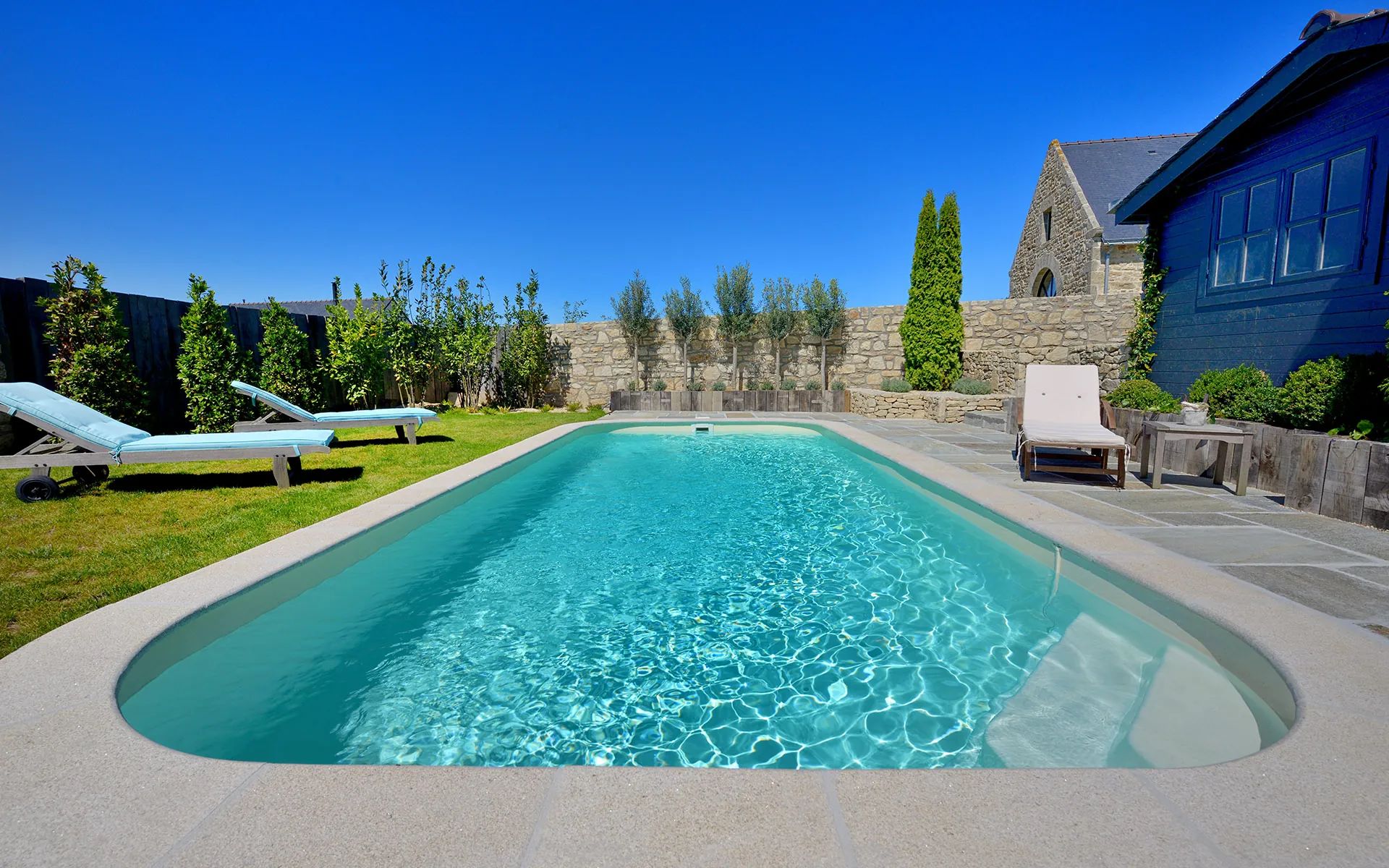 Piscine couloir rectangle