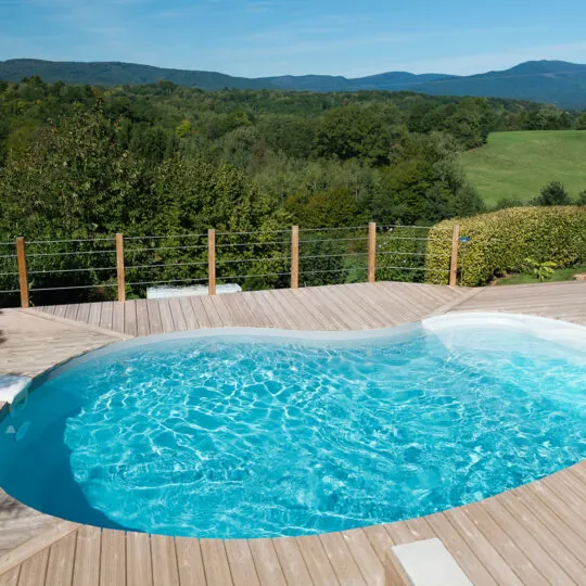 Piscine en acier ondé