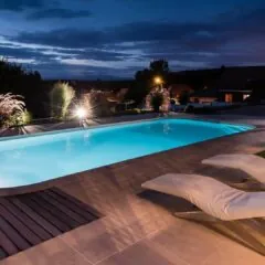 ideas de ambiente y decoración de piscina rectangular