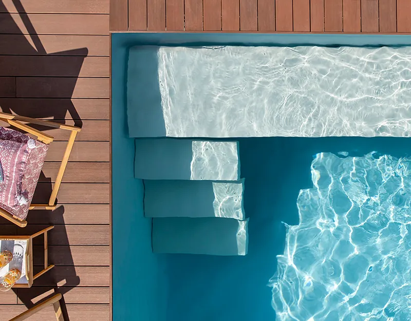 mini piscina rettangolare incassata